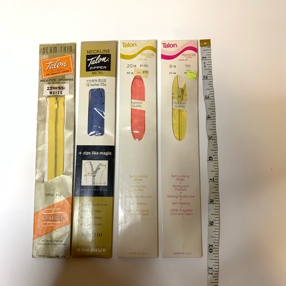 Vintage Talon Zippers Lot of 4 - Picture 2 of 9